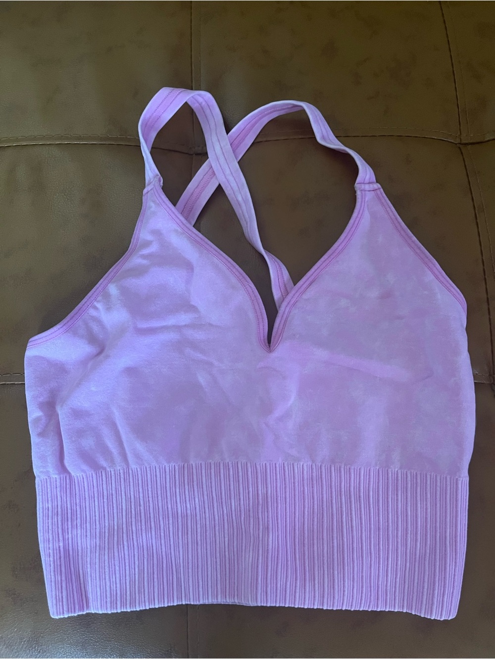 New Zenana S/M Women’s Light Purple Seamless Bralette Top